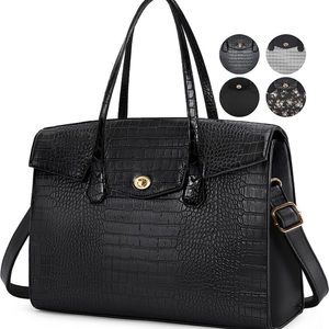 Laptop Tote handbag 15.6 Inch Waterproof  Crocodile Pattern Large Professional